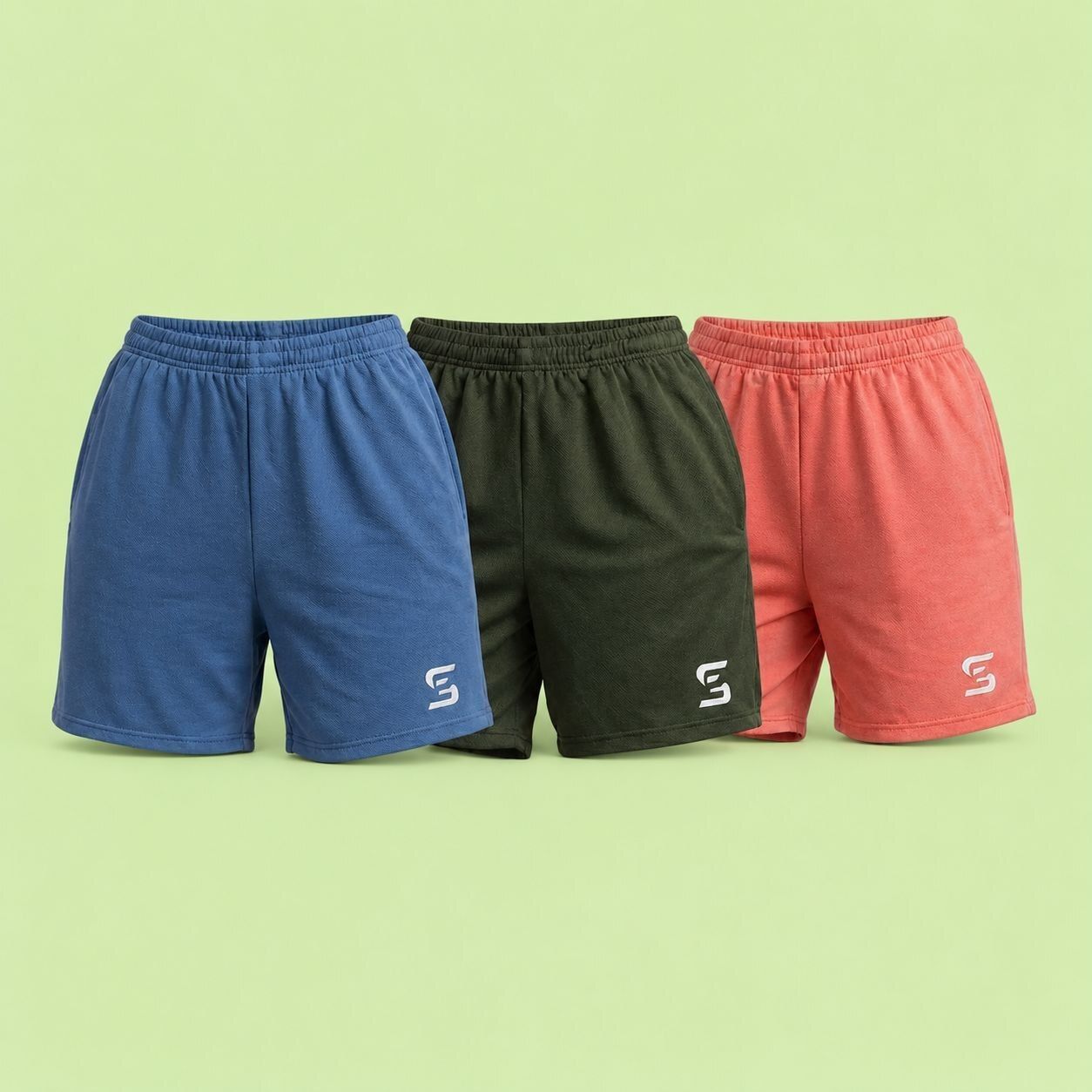kavya collection Pack of 3 Self Design Women Light Blue, Green, Pink Boxer Shorts-picture-41