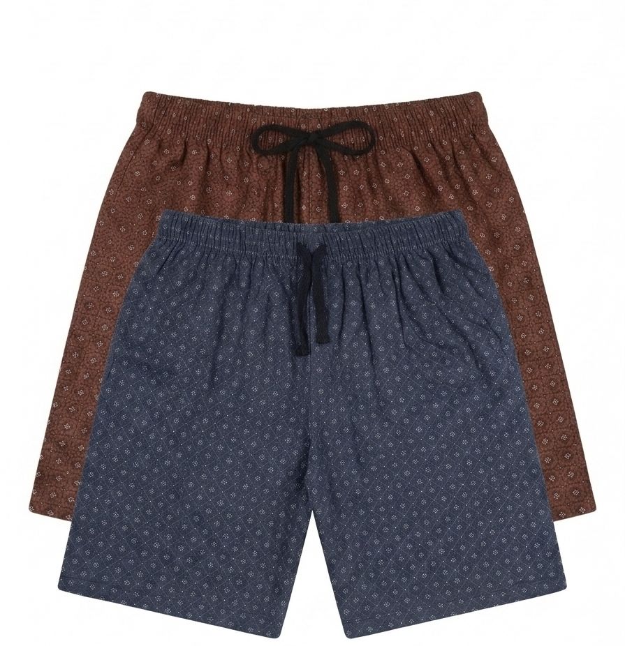 sadh pyjamad Pack of 2 Printed Men Multicolor Casual Shorts-picture-12
