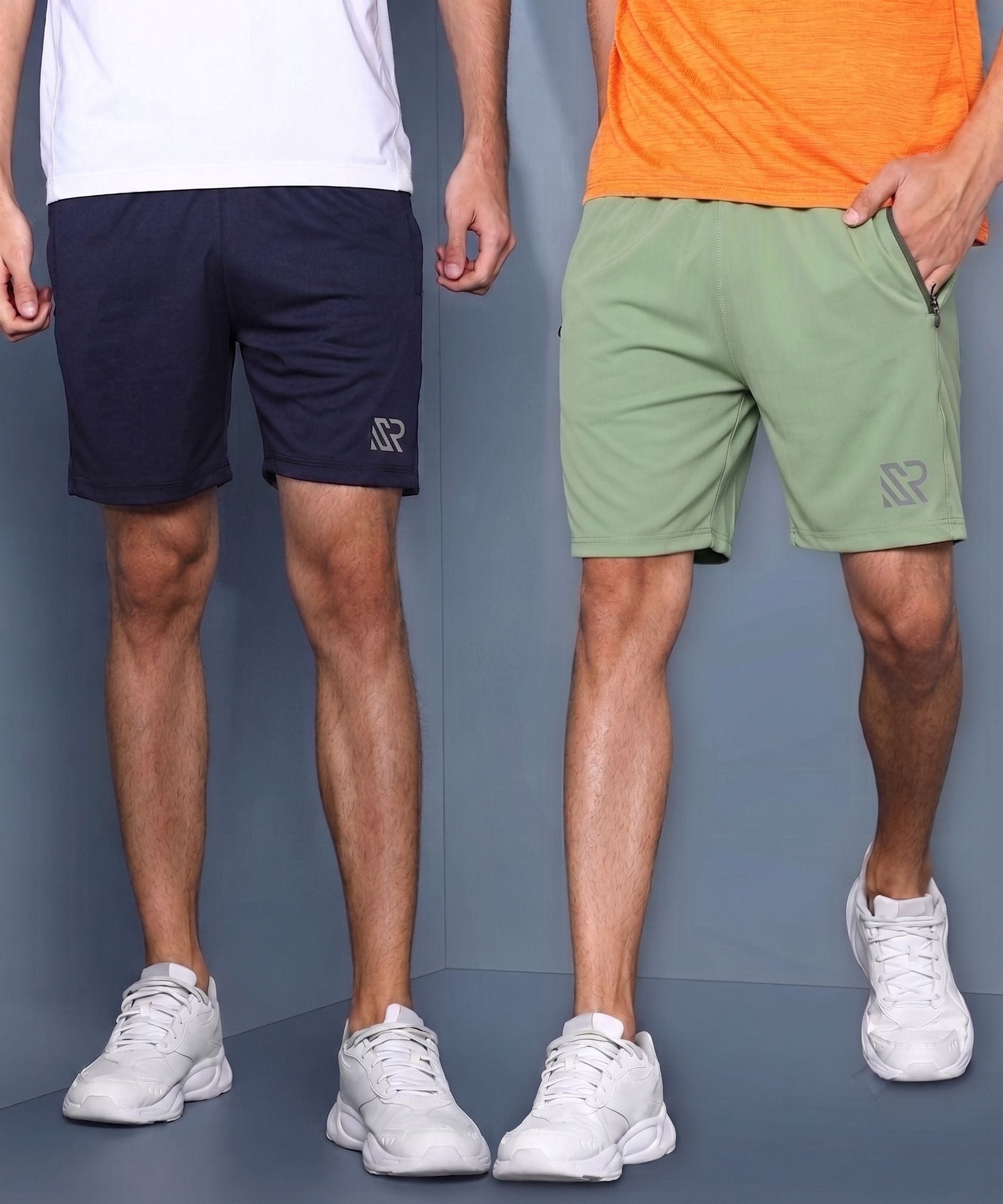 ivashika Pack of 2 Solid Men Blue, Light Green Casual Shorts, Regular Shorts, Sports Shorts, Beach Shorts-picture-30
