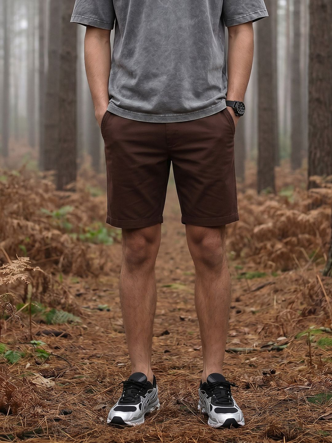 roadster Solid Men Brown Regular Shorts-picture-16