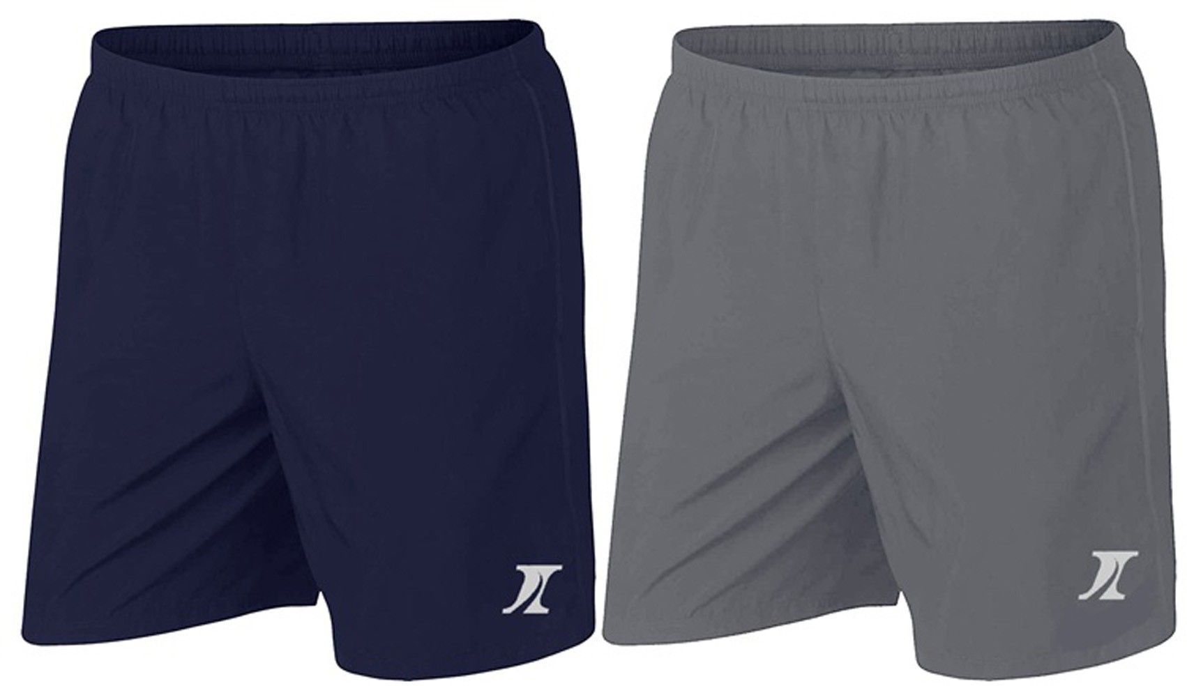 indiclub Pack of 2 Solid Men Blue, Grey Sports Shorts-picture-25