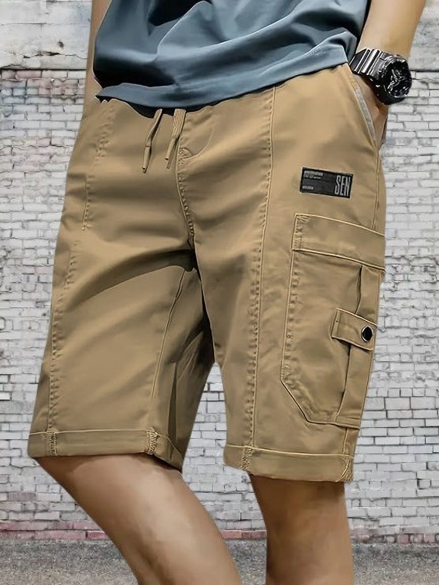 tyrell Solid Men Brown Cargo Shorts-picture-17