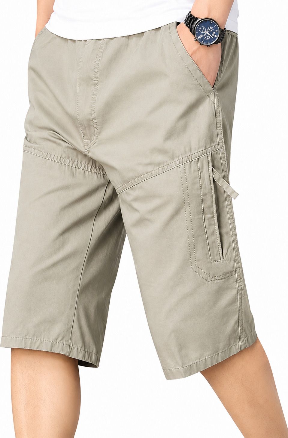 classic hub Solid Men Green Cargo Shorts-picture-19