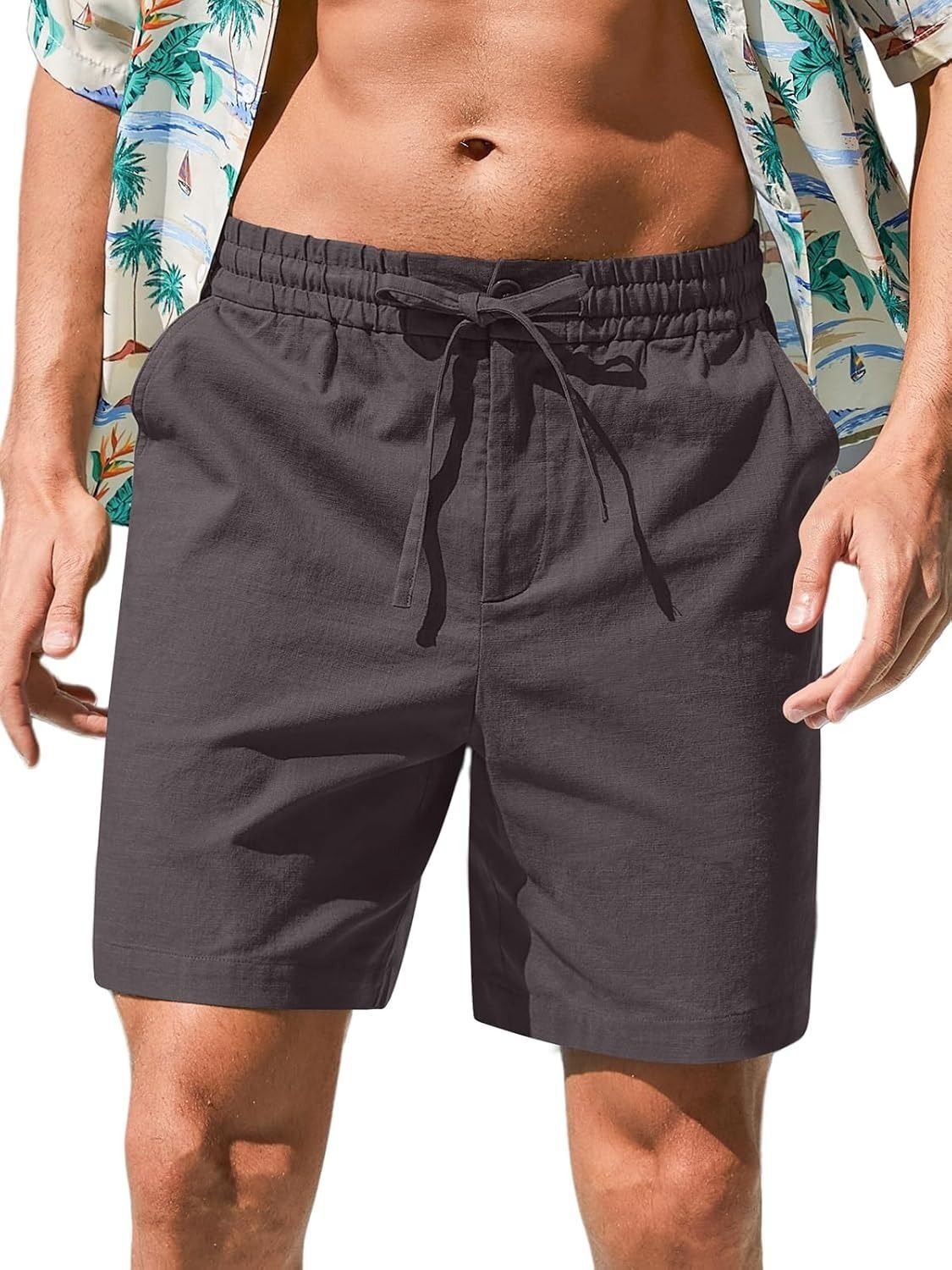 pptoss Solid Men Grey Casual Shorts-picture-49