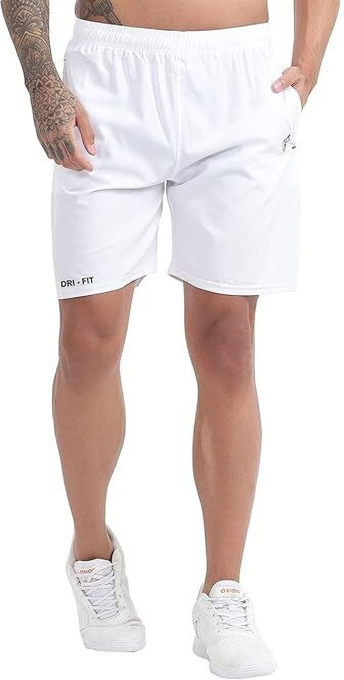 blue star shark Solid Men White Sports Shorts-picture-13