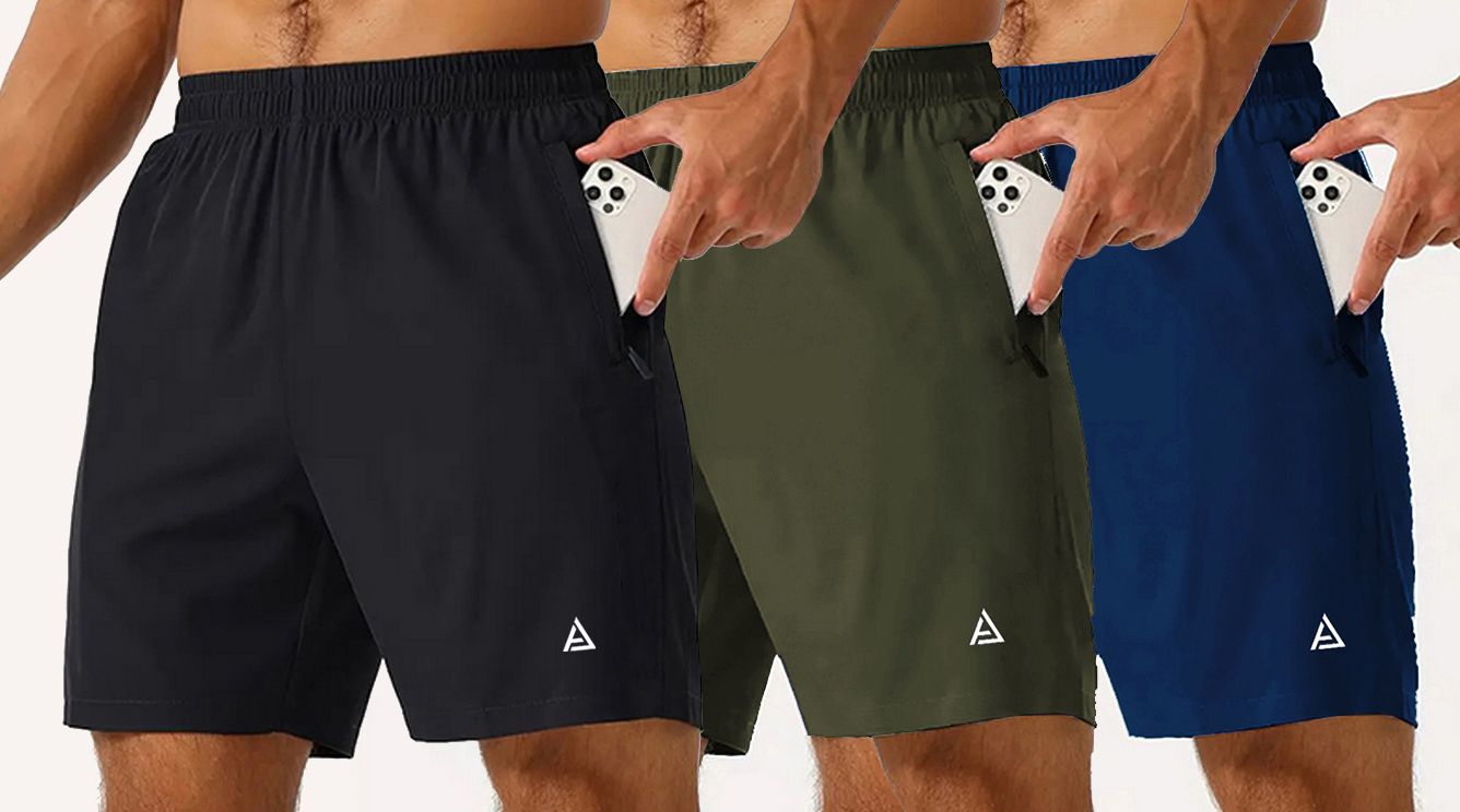 avolt Pack of 3 Solid Men Multicolor Sports Shorts, Gym Shorts, Basic Shorts, Regular Shorts, Running Shorts-picture-22