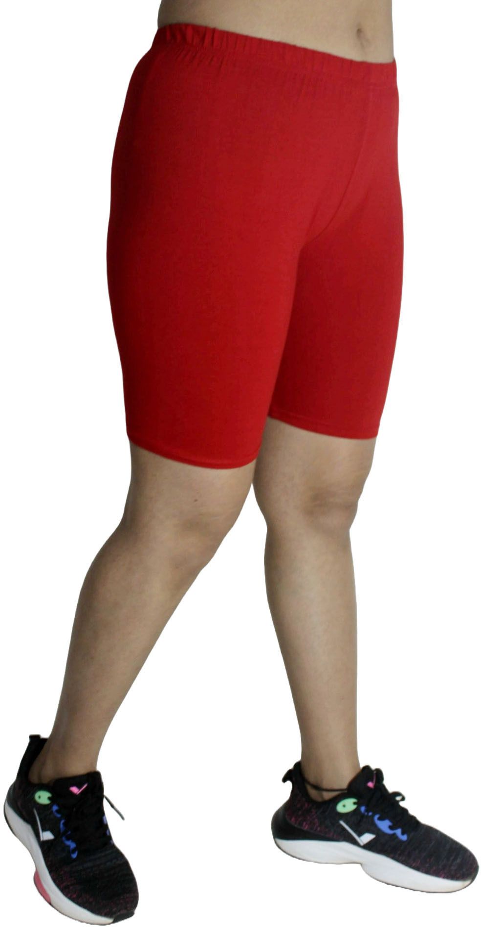Solid Women Red Cycling Shorts