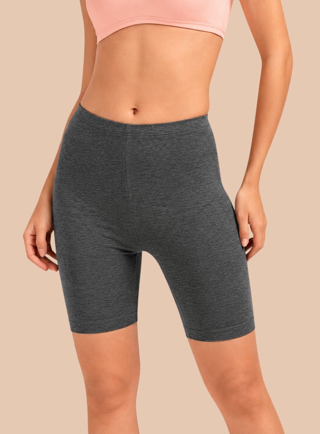 moda rapido Solid Women Grey Cycling Shorts-picture-11