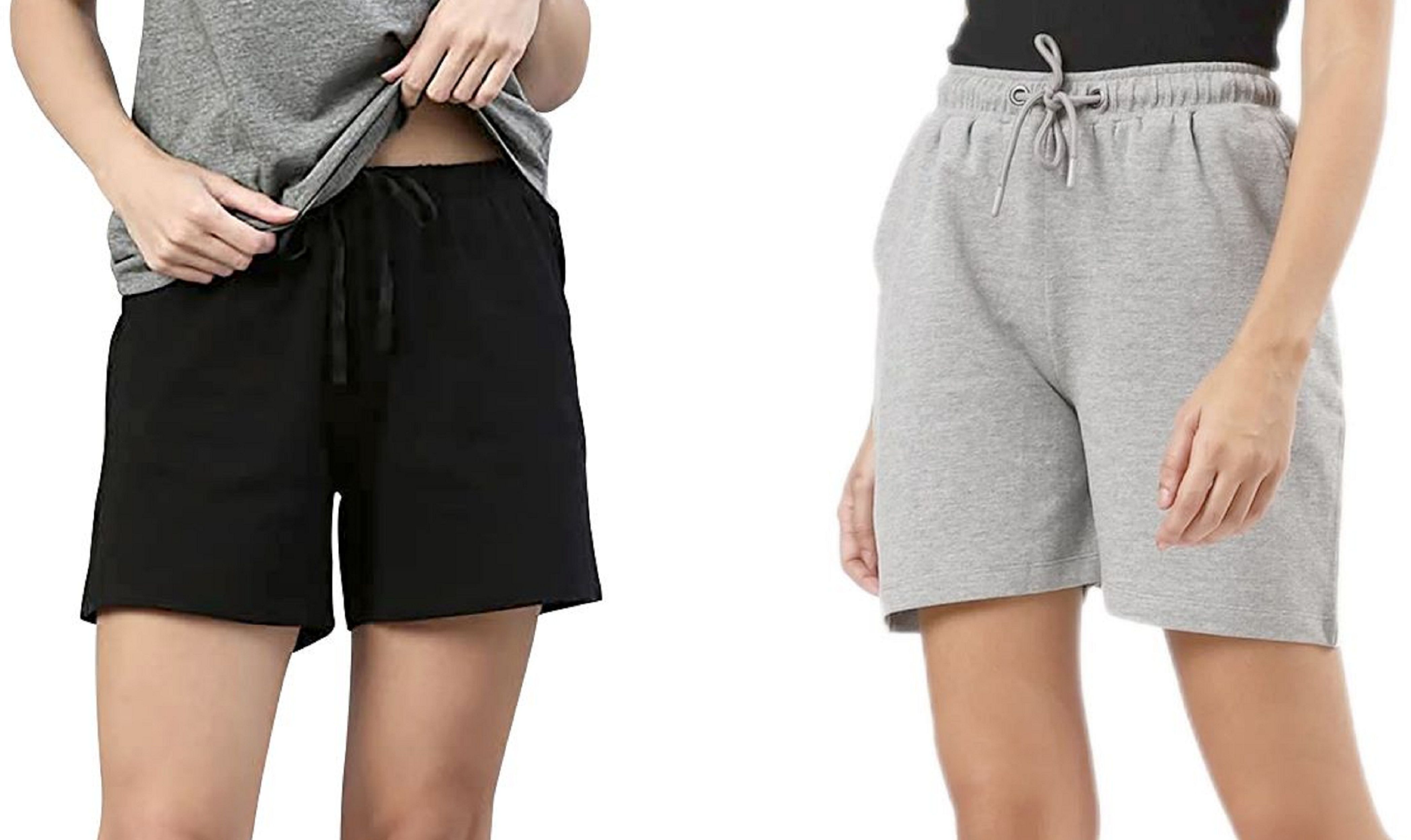 Pack of 2 Solid Women Multicolor Casual Shorts