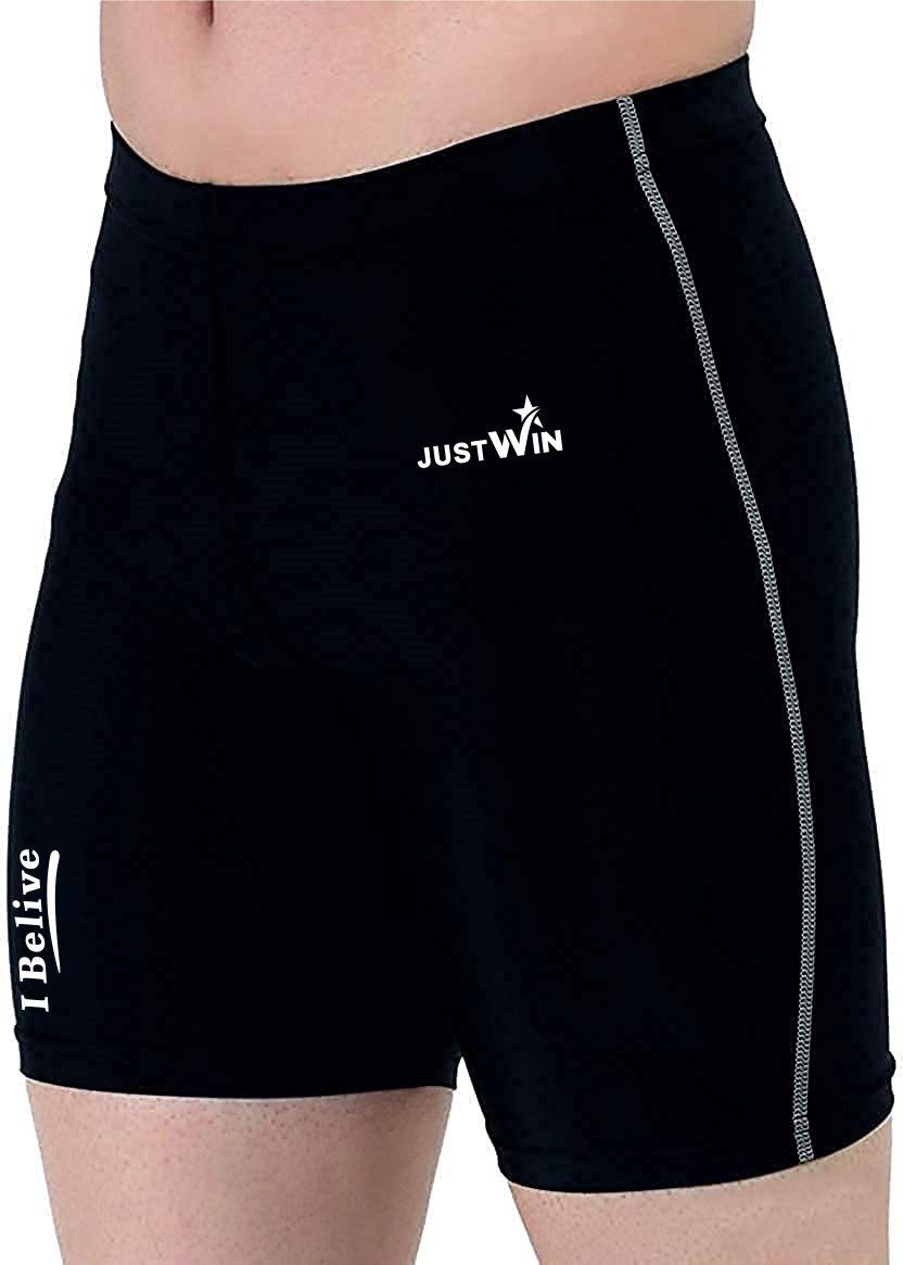 justwin Solid Women Reversible Black Gym Shorts, Running Shorts, Compression Shorts, Cycling Shorts-picture-13