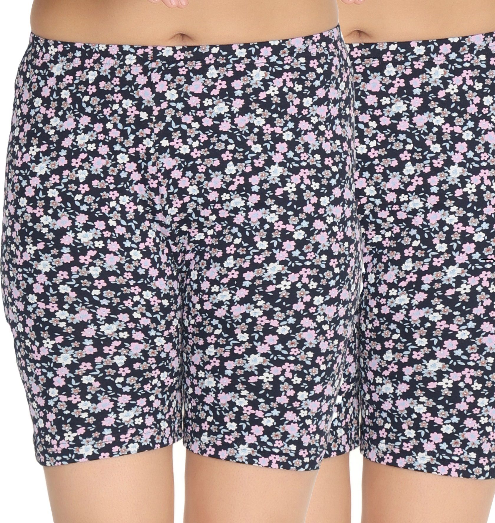 Pack of 2 Solid Women Reversible Multicolor Cycling Shorts-image-43