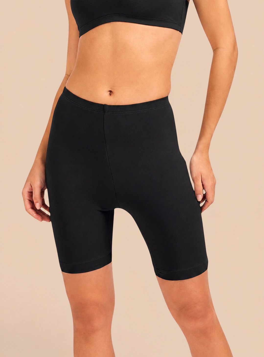 moda rapido Solid Women Black Cycling Shorts-picture-13