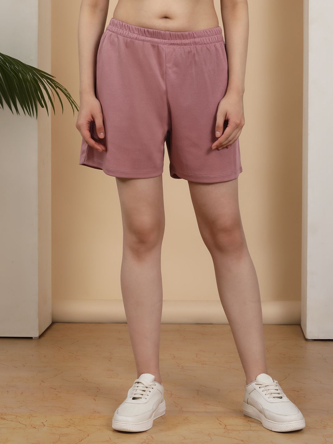 dressitude Solid Women Pink Regular Shorts-picture-10