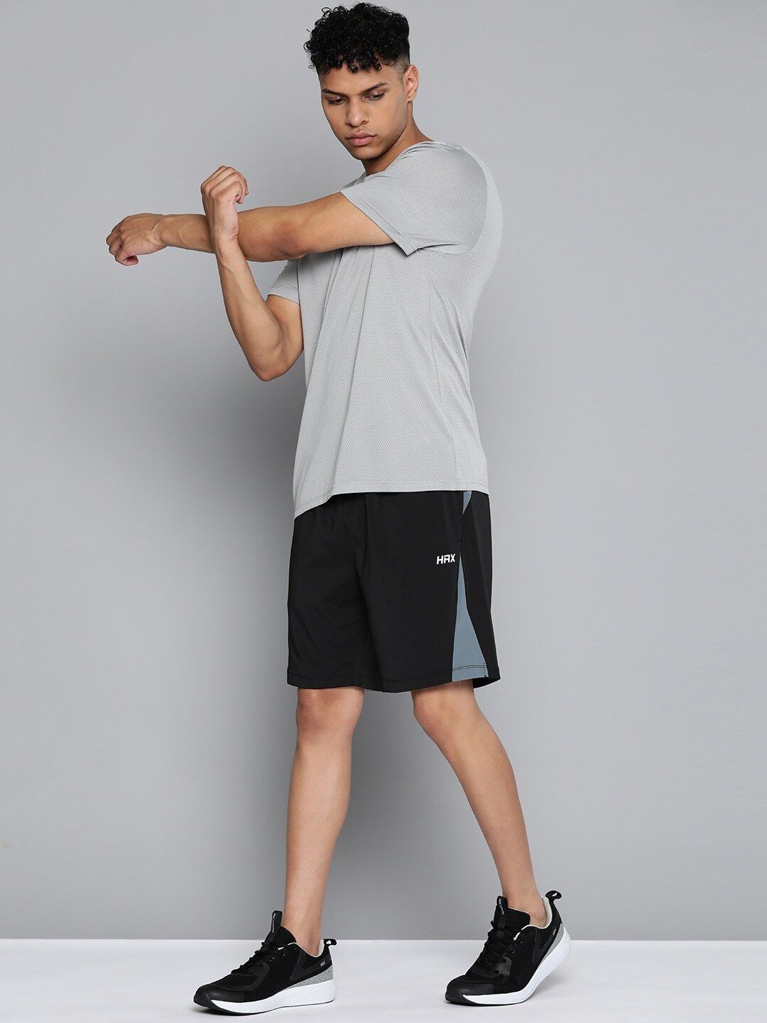 hrx by hrithik roshan Solid Men Black Sports Shorts-picture-17