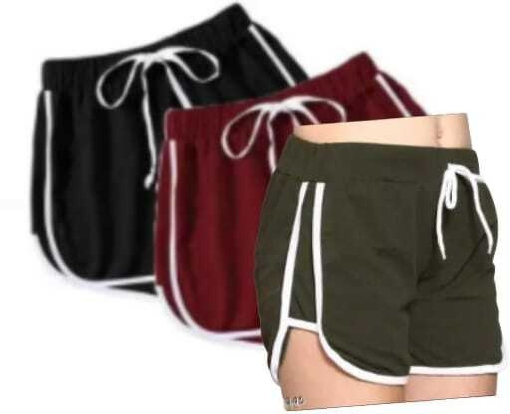 powermerc Pack of 3 Solid Women Multicolor Hotpants-picture-13