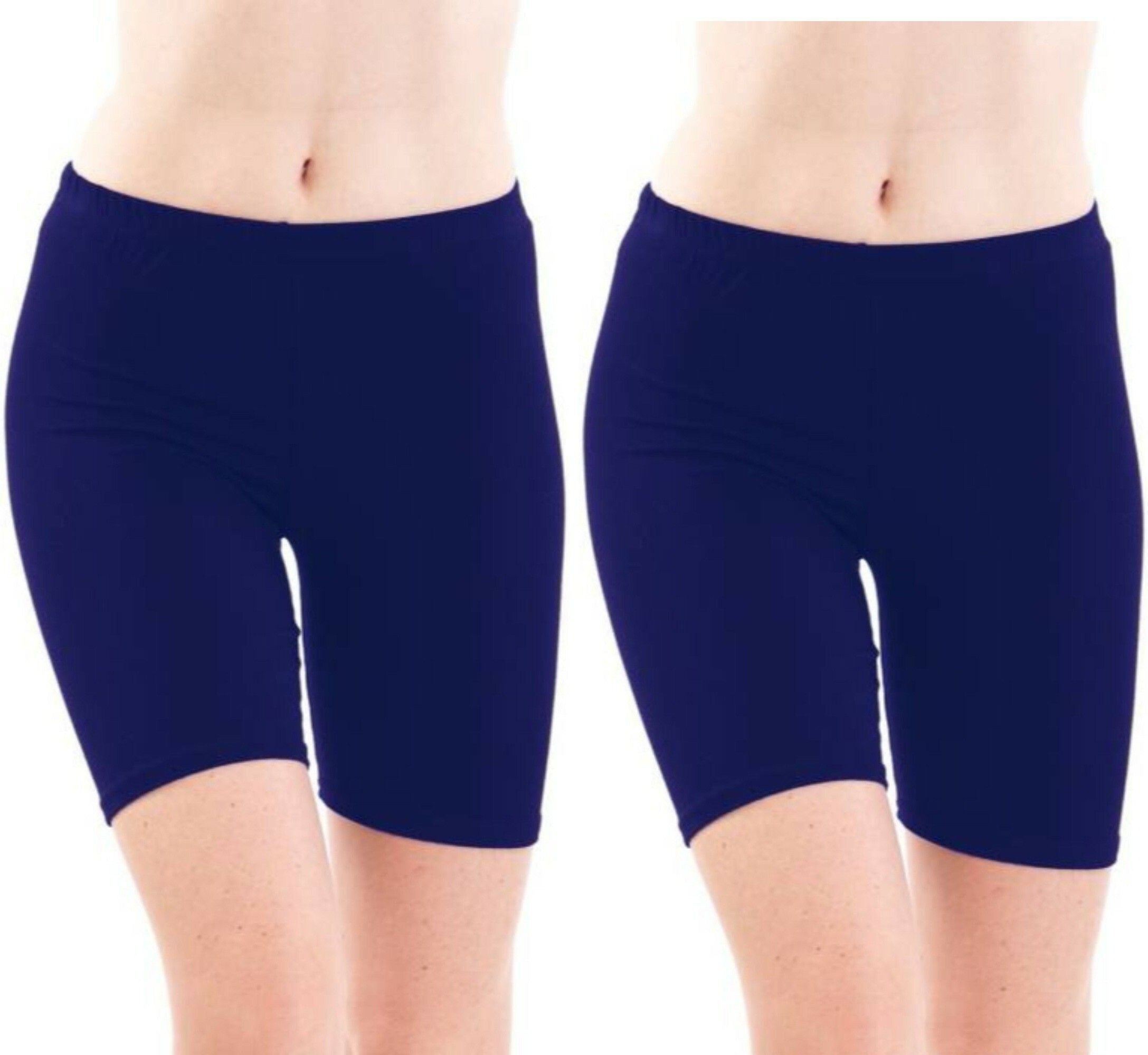 the klowt co Pack of 2 Solid Women Blue Gym Shorts, Night Shorts, Running Shorts, Sports Shorts, Cycling Shorts, Swim Shorts-picture-31