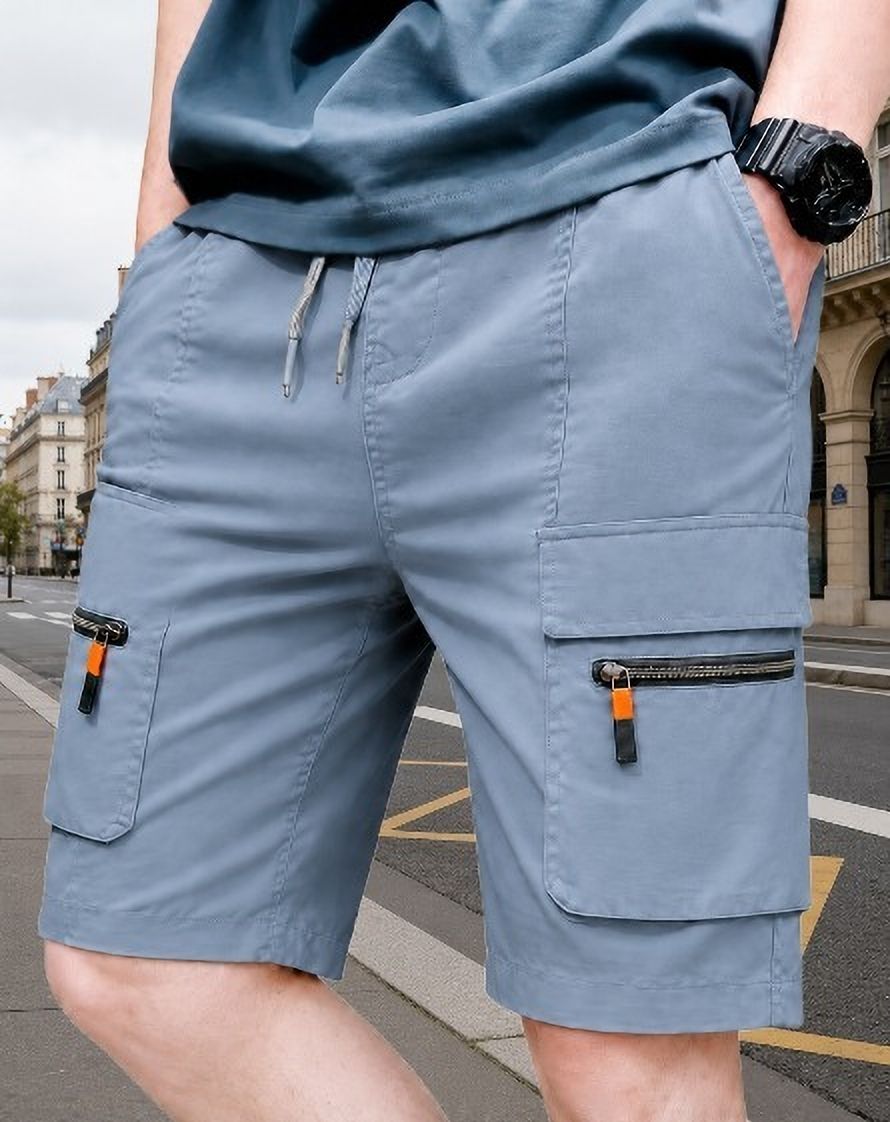 pitzz Solid Men Multicolor Cargo Shorts-picture-26