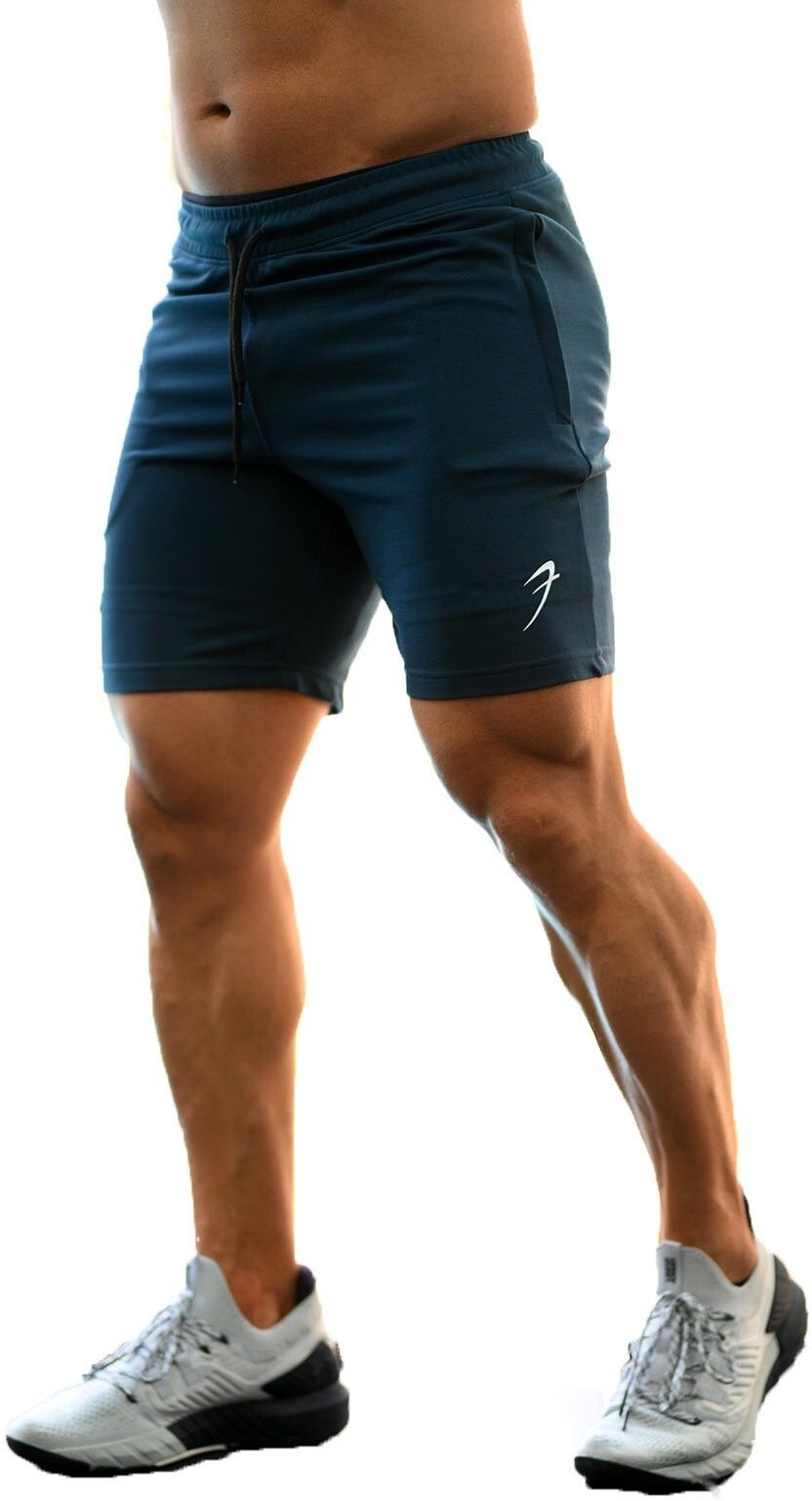 fuaark Solid Men Blue Gym Shorts-picture-11
