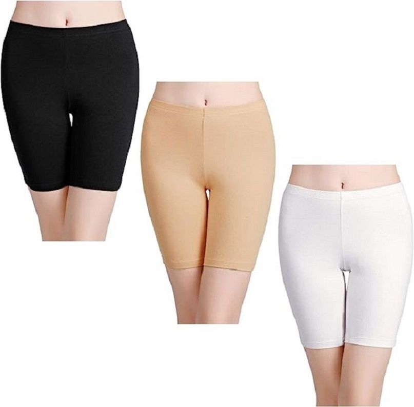 diving deep Pack of 3 Solid Women Multicolor Cycling Shorts-picture-11