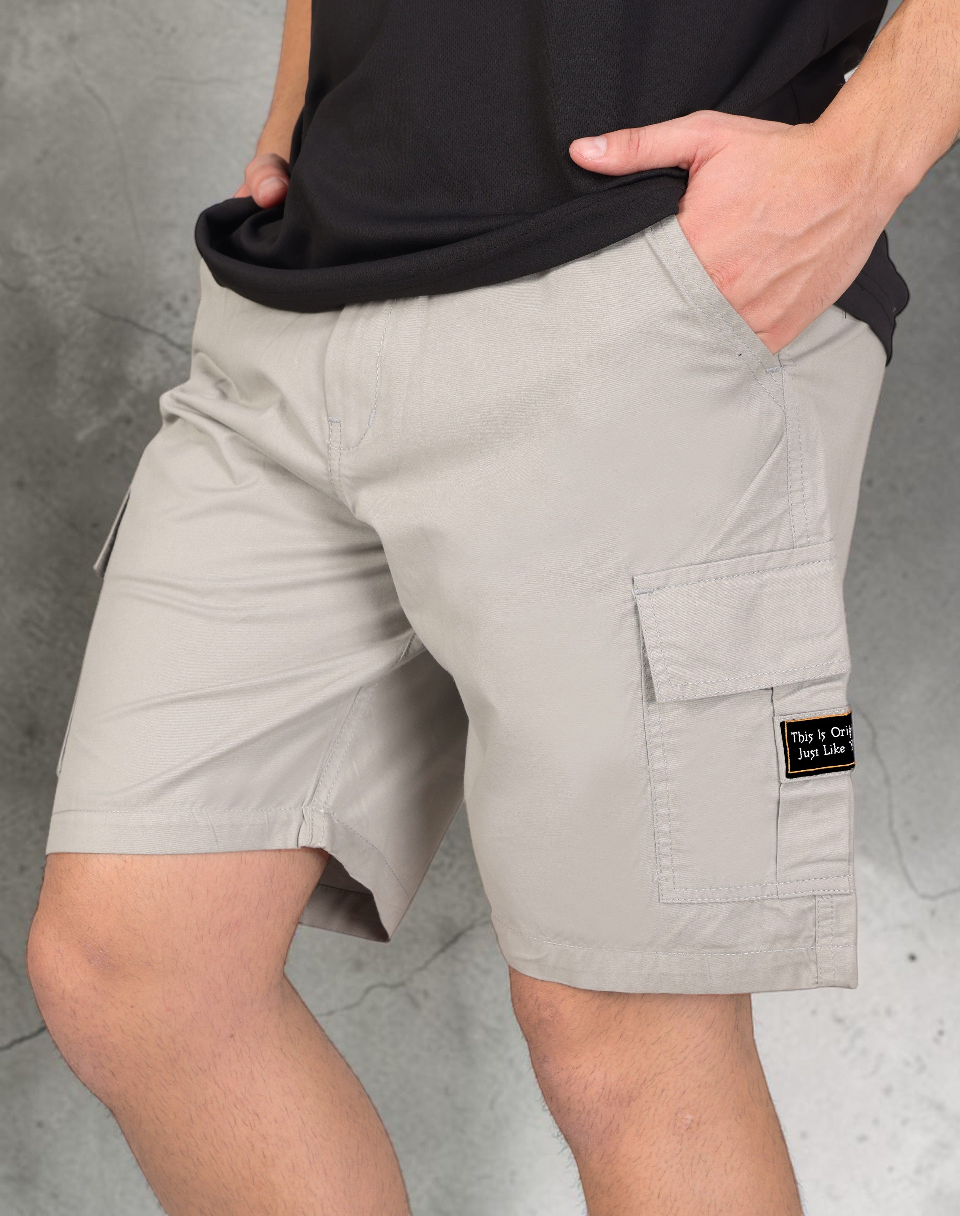 bildos Solid Men Grey Cargo Shorts, Beach Shorts, Regular Shorts, Casual Shorts, Basic Shorts-picture-24