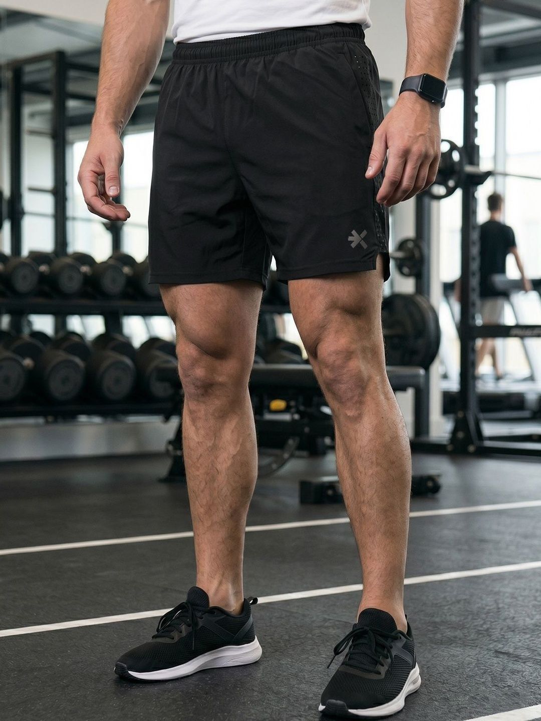 hrx by hrithik roshan Solid Men Black, Green Sports Shorts-picture-16
