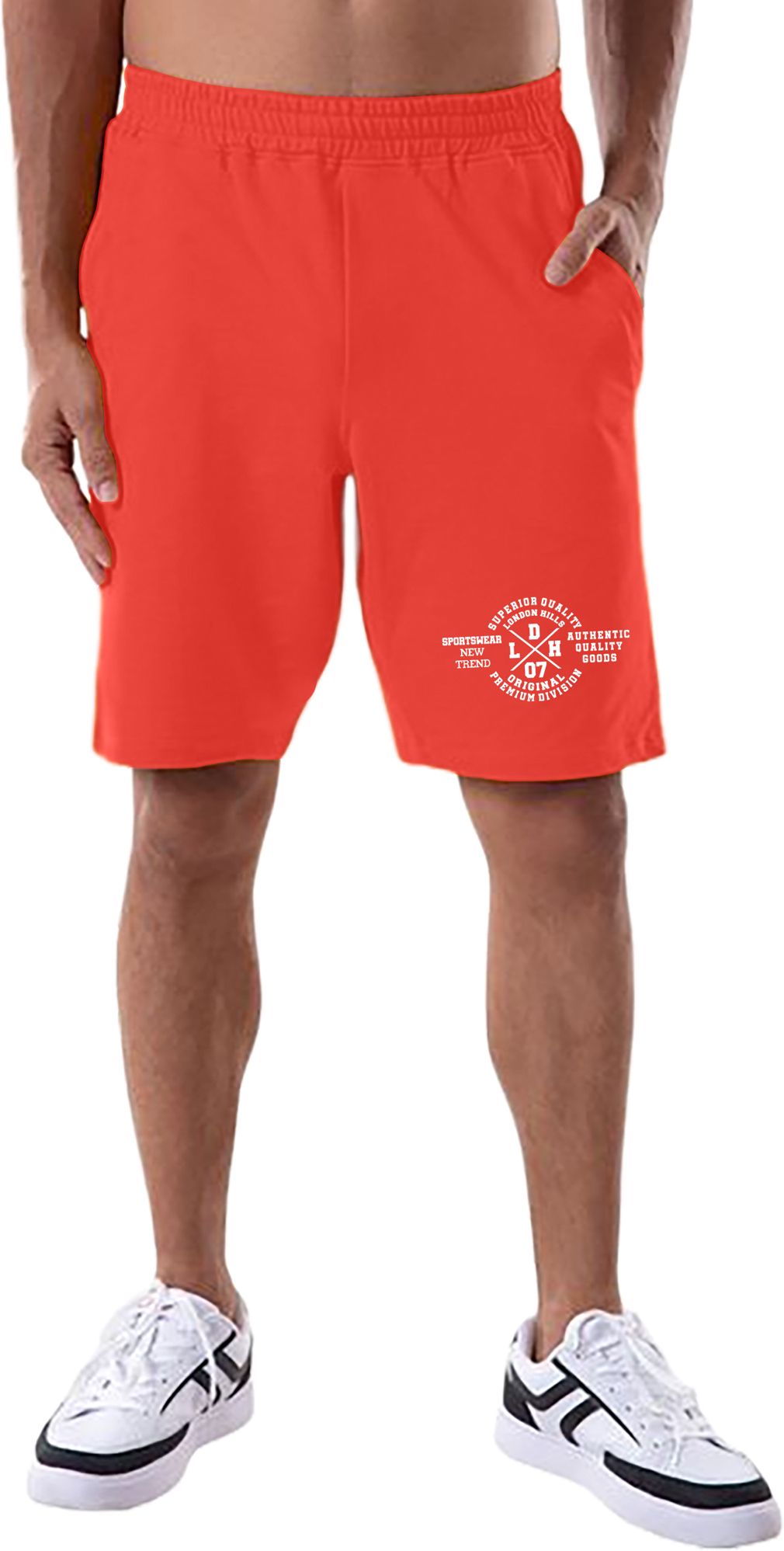 london hills Solid Men Orange Basic Shorts-picture-30