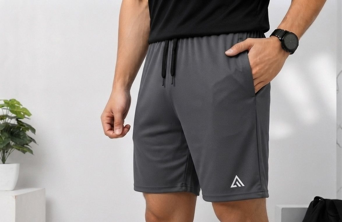 adrenex Solid Men Dark Grey Gym Shorts, Running Shorts, Sports Shorts, Casual Shorts-picture-32