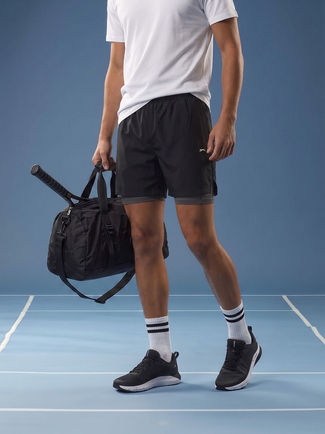 slazenger Solid Men Black Sports Shorts-picture-26