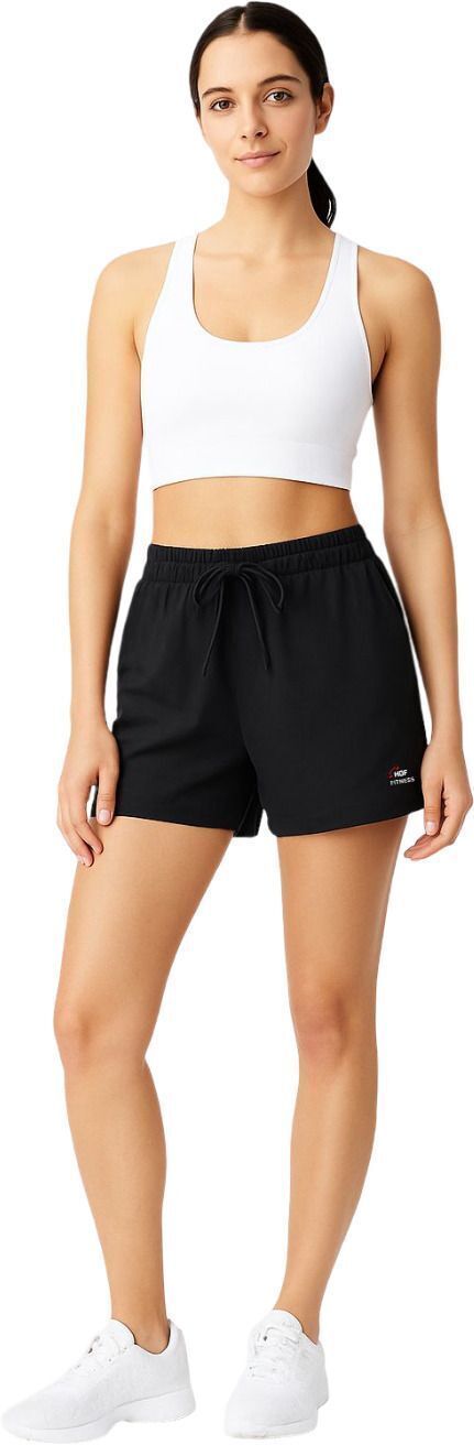 Solid Women Black Sports Shorts, Running Shorts, Gym Shorts, Compression Shorts-image-30