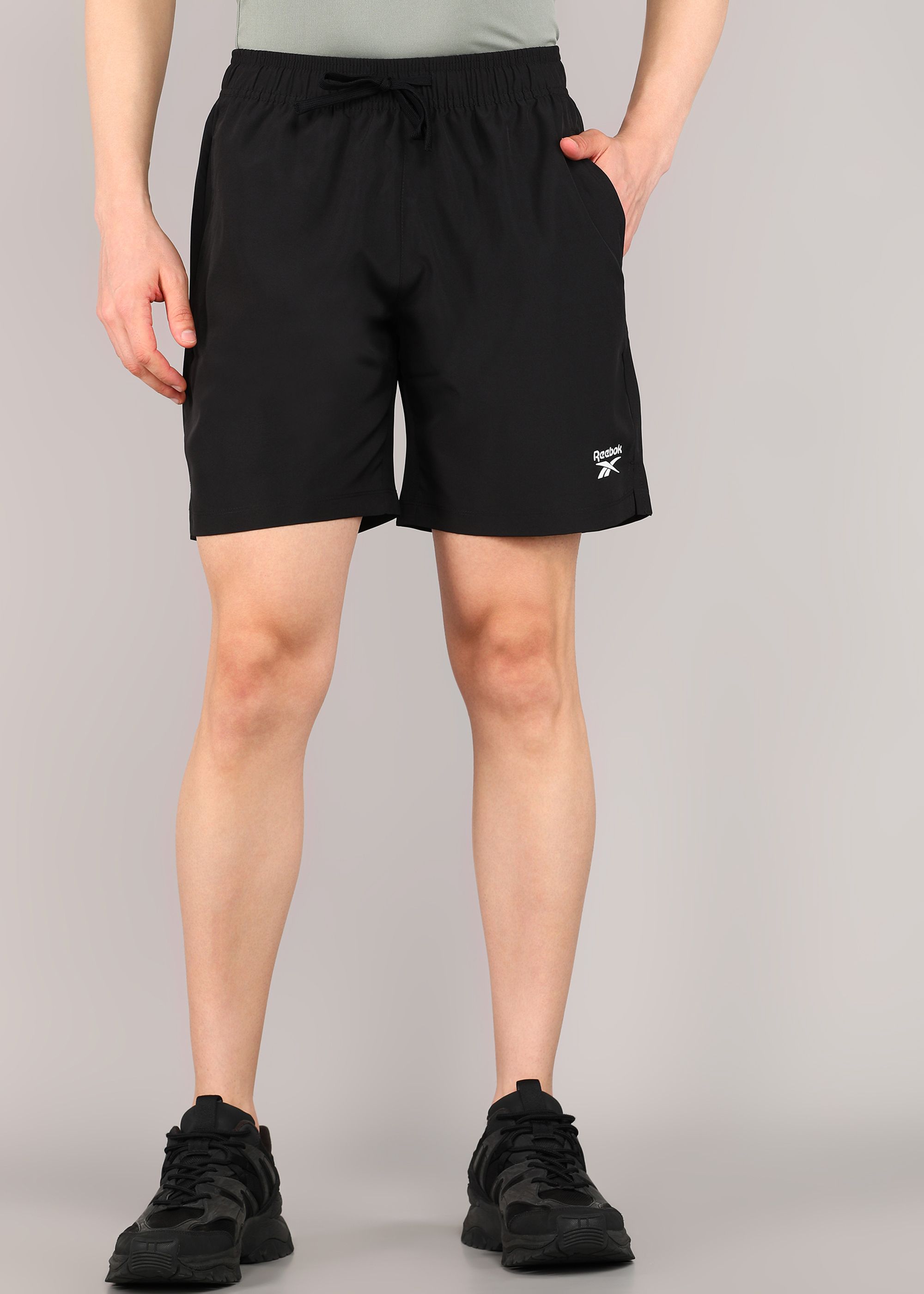 reebok Solid Men Black Sports Shorts-picture-13