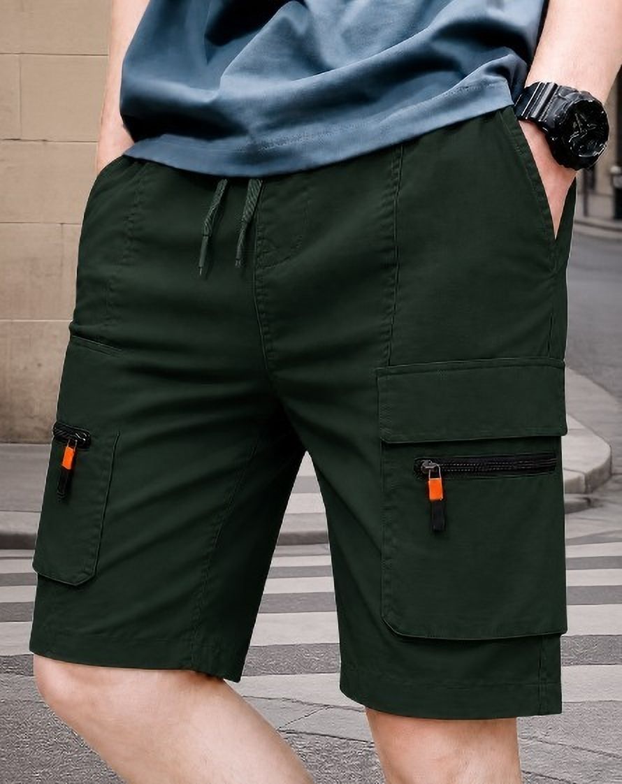pitzz Solid Men Multicolor Cargo Shorts-picture-33