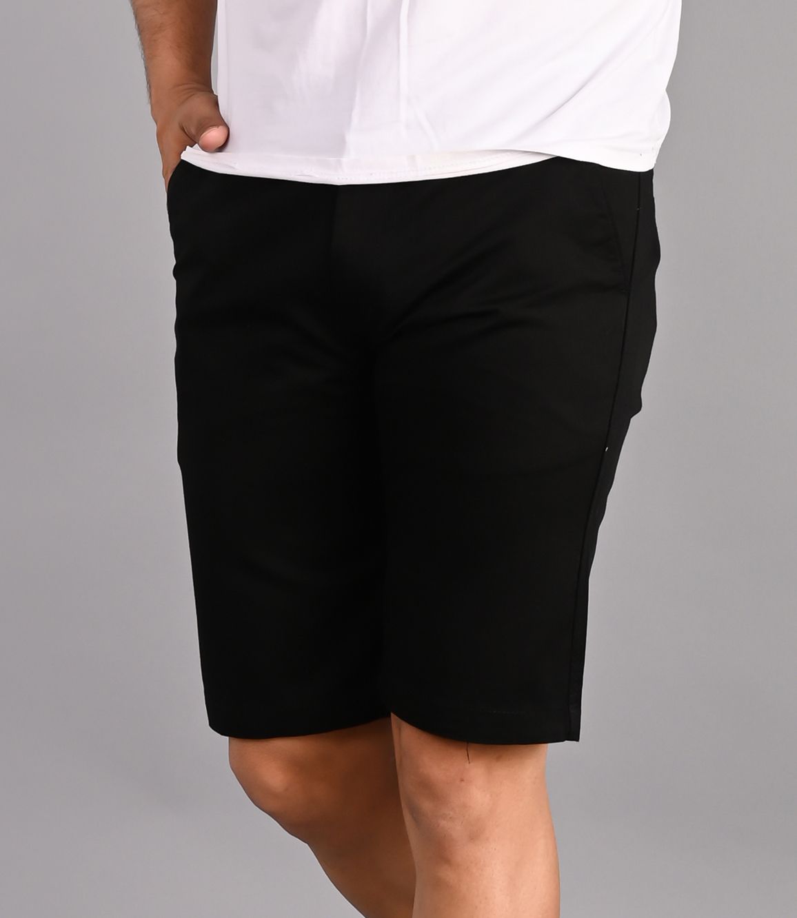 fubar Solid Men Black Chino Shorts-picture-17