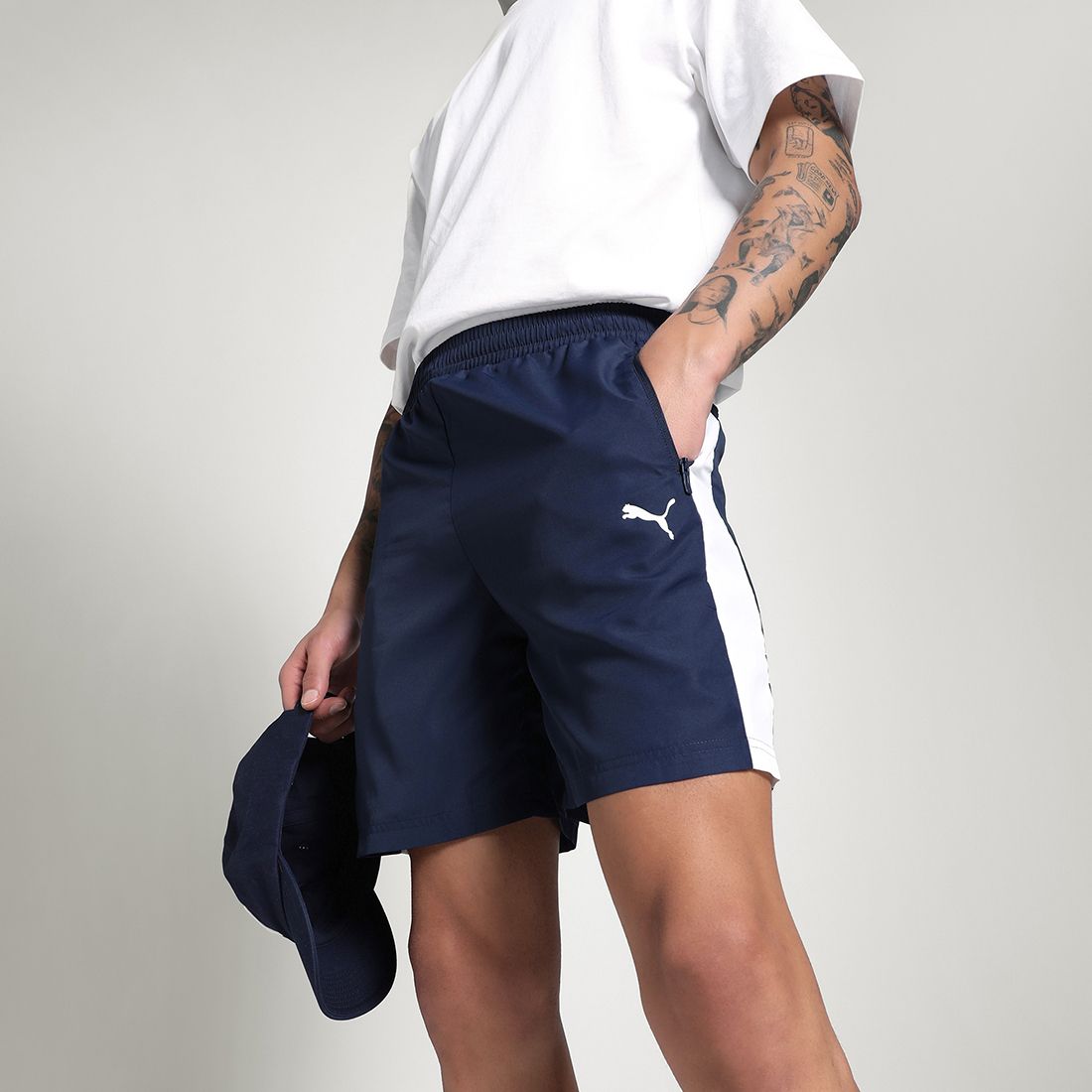 puma Solid Men Blue Casual Shorts-picture-13