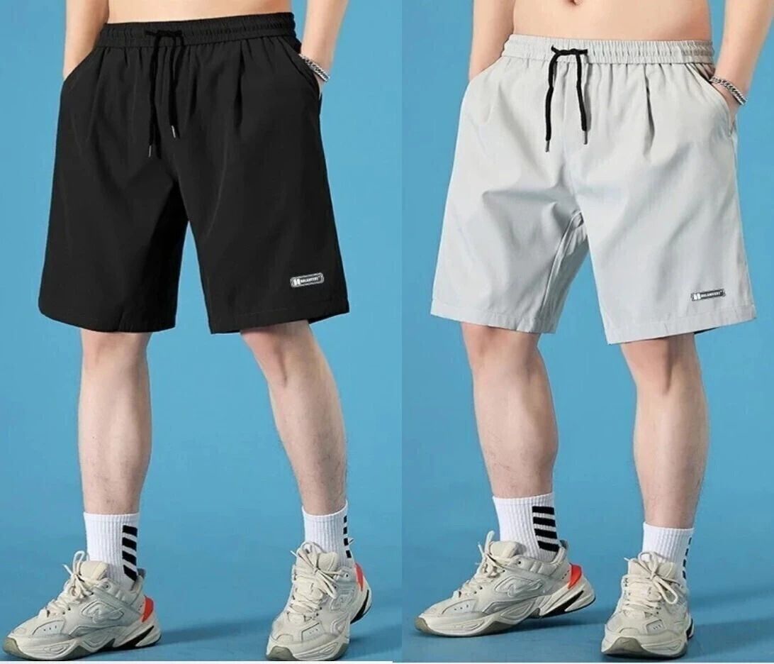 karwa Pack of 2 Solid Men Black, Grey Sports Shorts-picture-11