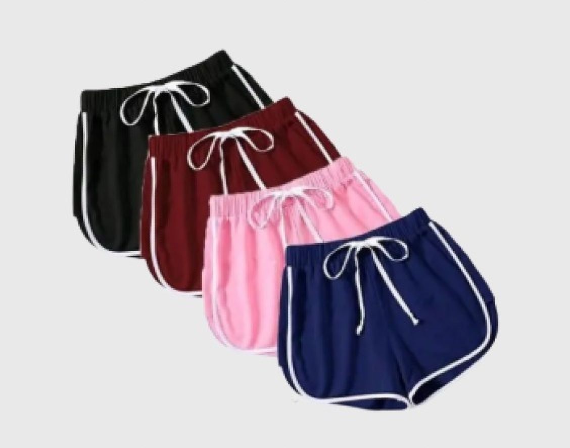 Pack of 4 Striped Women Multicolor Regular Shorts-image-45