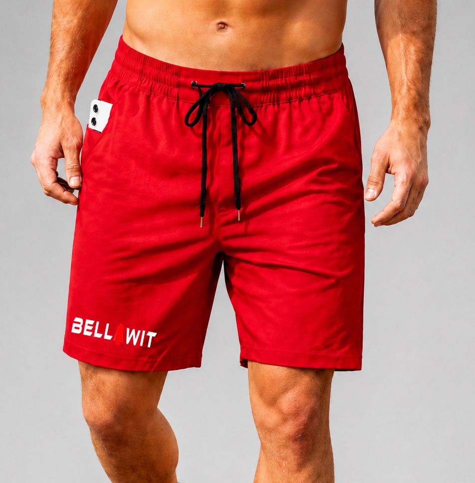 bellwit Solid Men Red Casual Shorts-picture-24