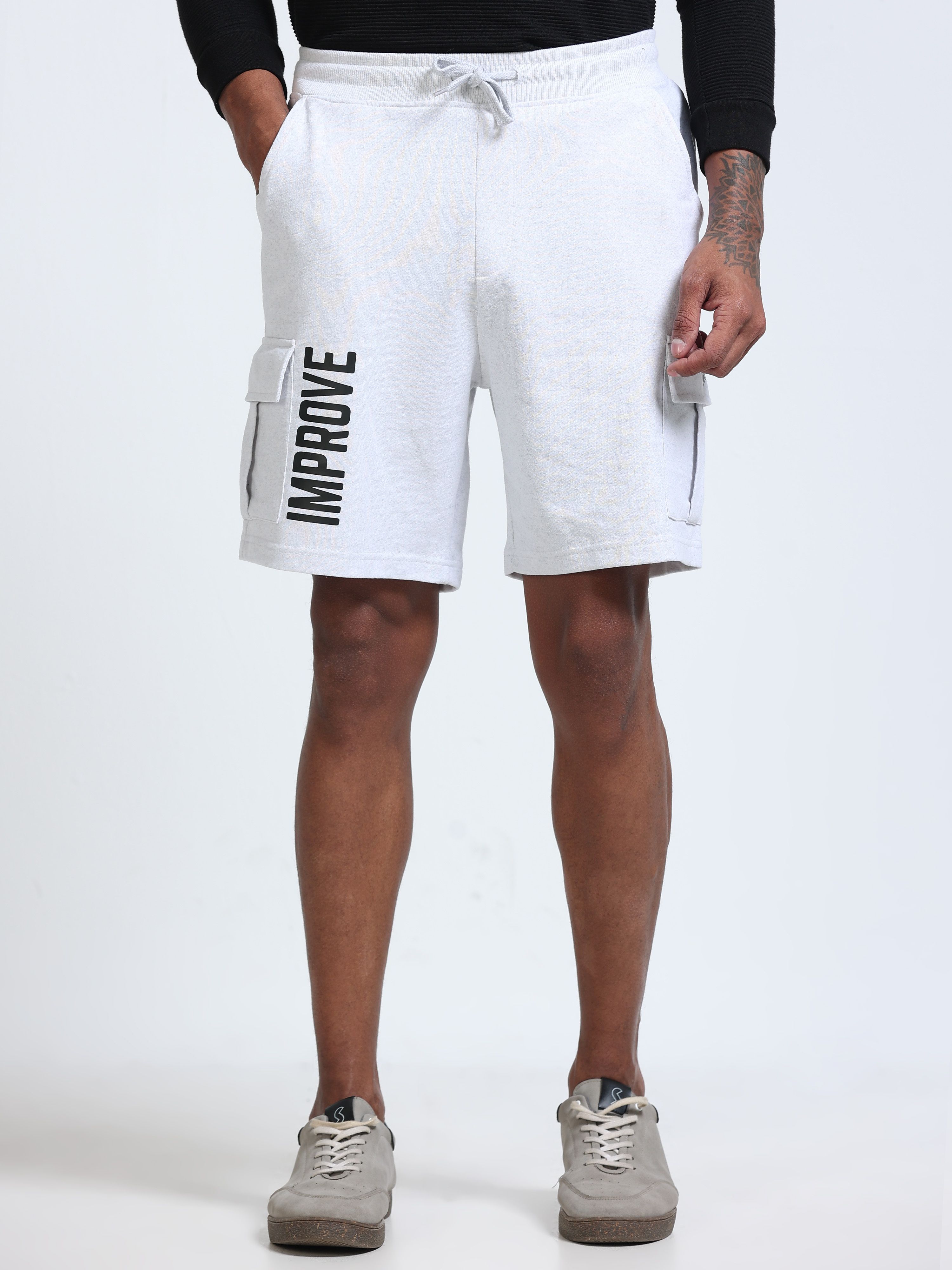 metronaut Printed Men White Cargo Shorts-picture-34