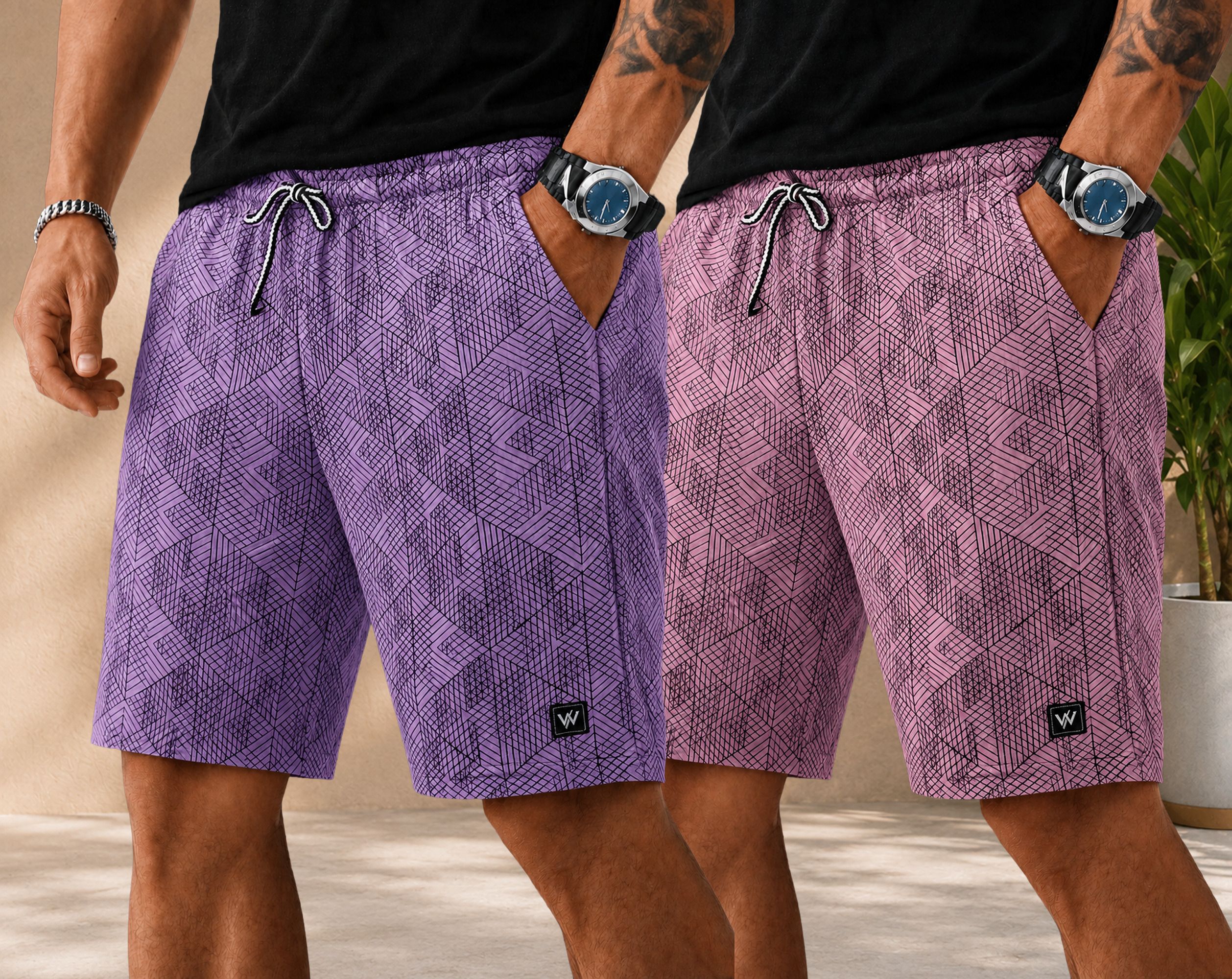 wereko Self Design Men Multicolor Regular Shorts-picture-47