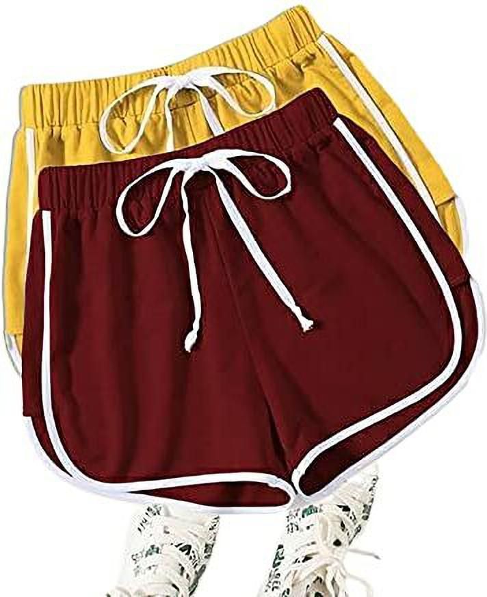 tusi Pack of 2 Solid Women Multicolor Basic Shorts-picture-11