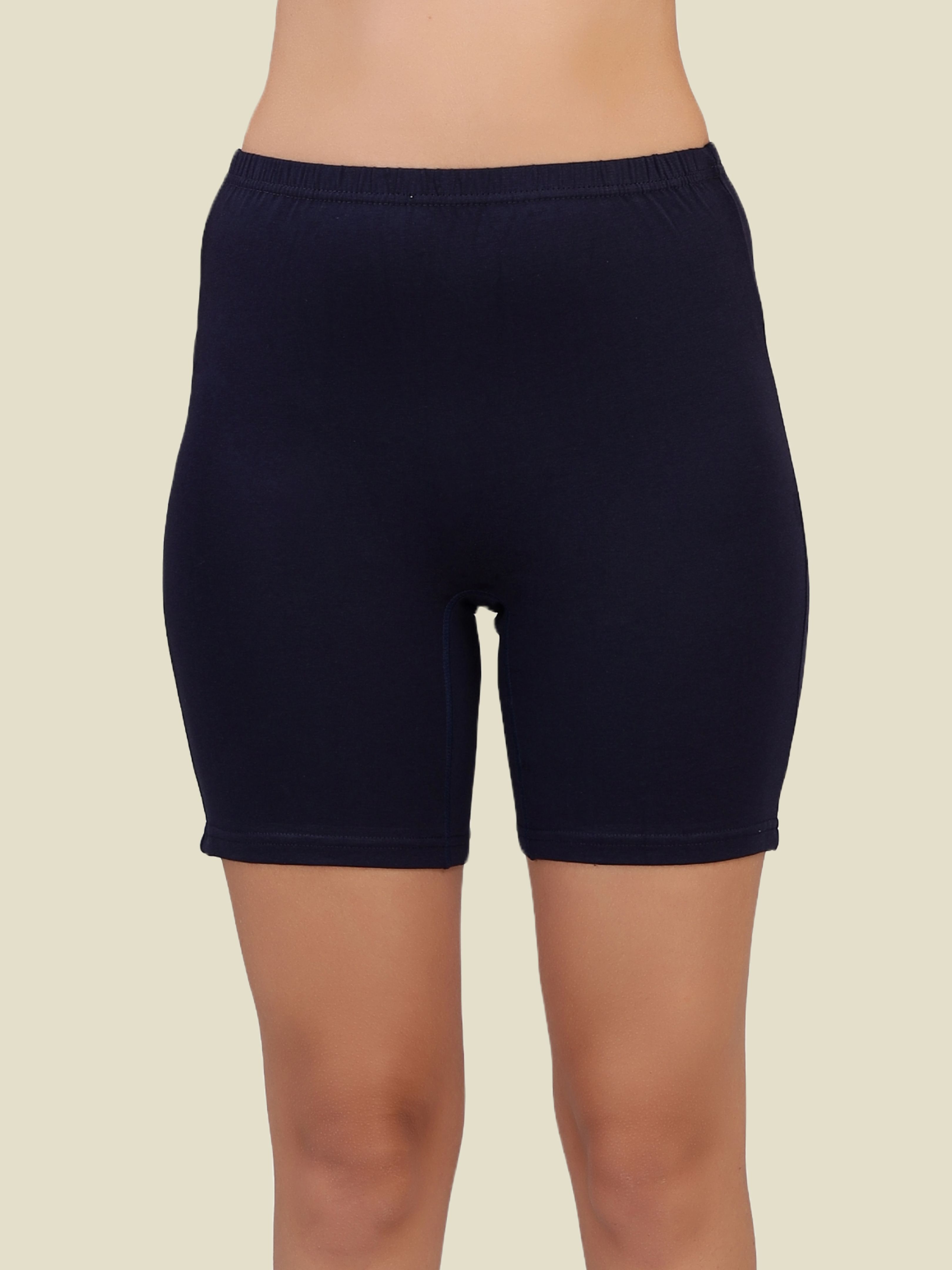 selfcare Solid Women Dark Blue Cycling Shorts, Gym Shorts, Night Shorts, Regular Shorts, Running Shorts-picture-39