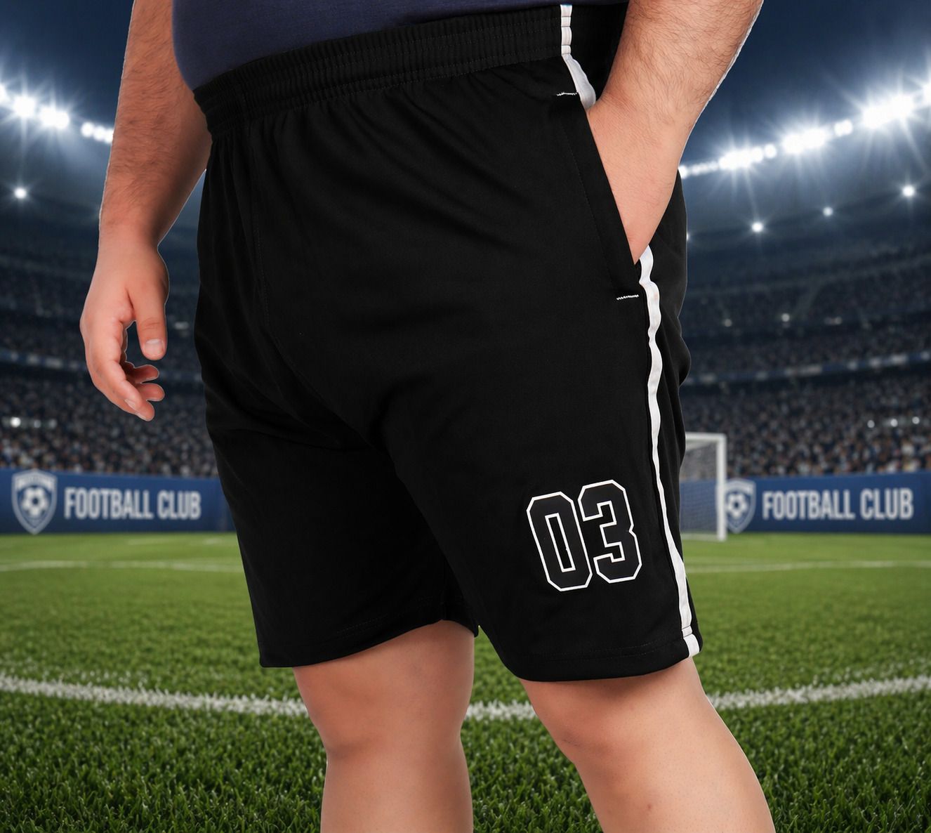 Solid, Striped, Graphic Print Men Black Sports Shorts, Gym Shorts, Regular Shorts, Night Shorts-image-6