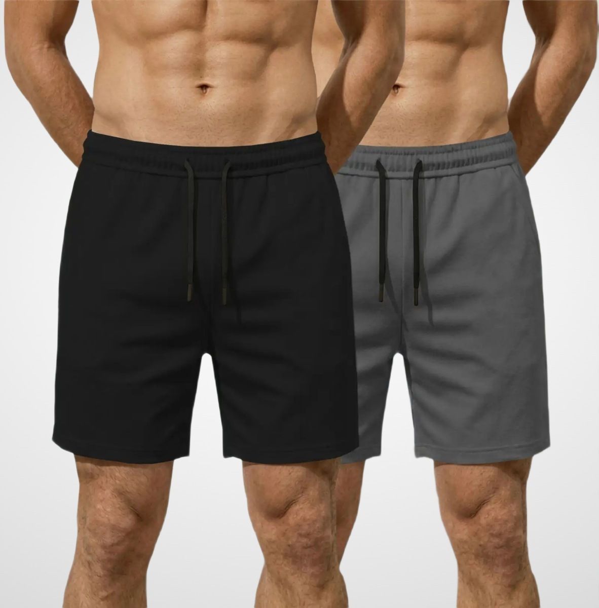 tripr Pack of 2 Solid Men Black, Dark Grey Regular Shorts-picture-28