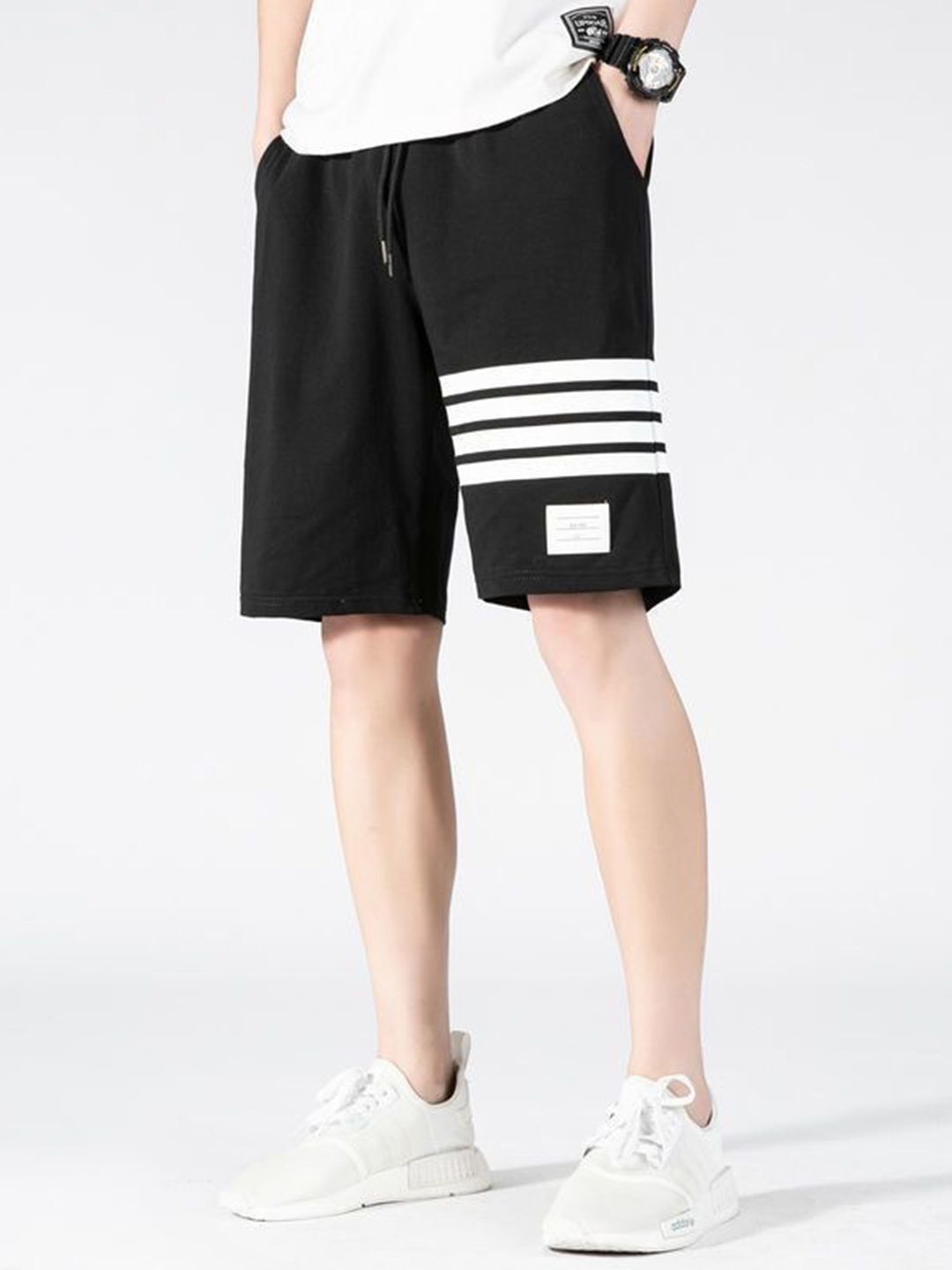 suo Solid Men Black Regular Shorts-picture-32