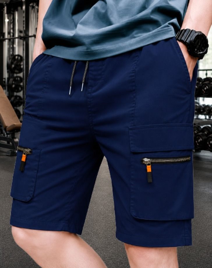 pitzz Solid Men Multicolor Cargo Shorts-picture-25