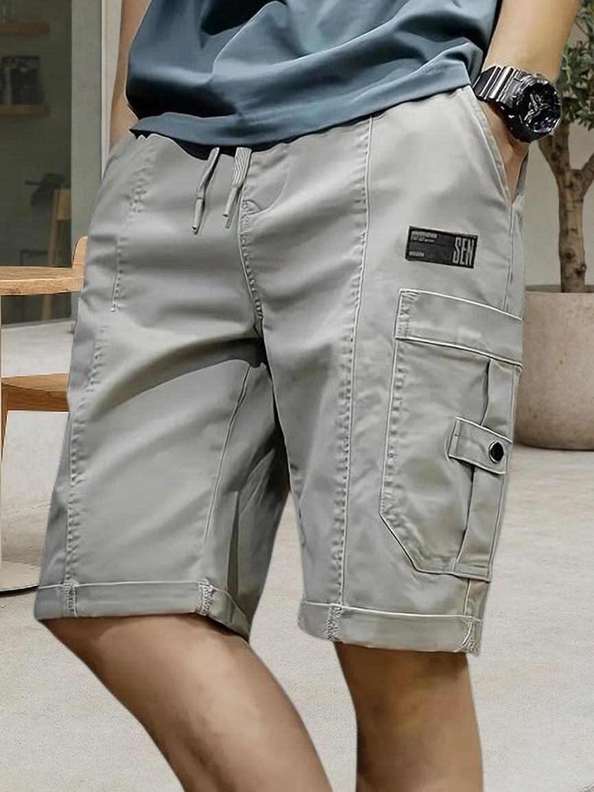 Solid Men Multicolor Cargo Shorts-image-40