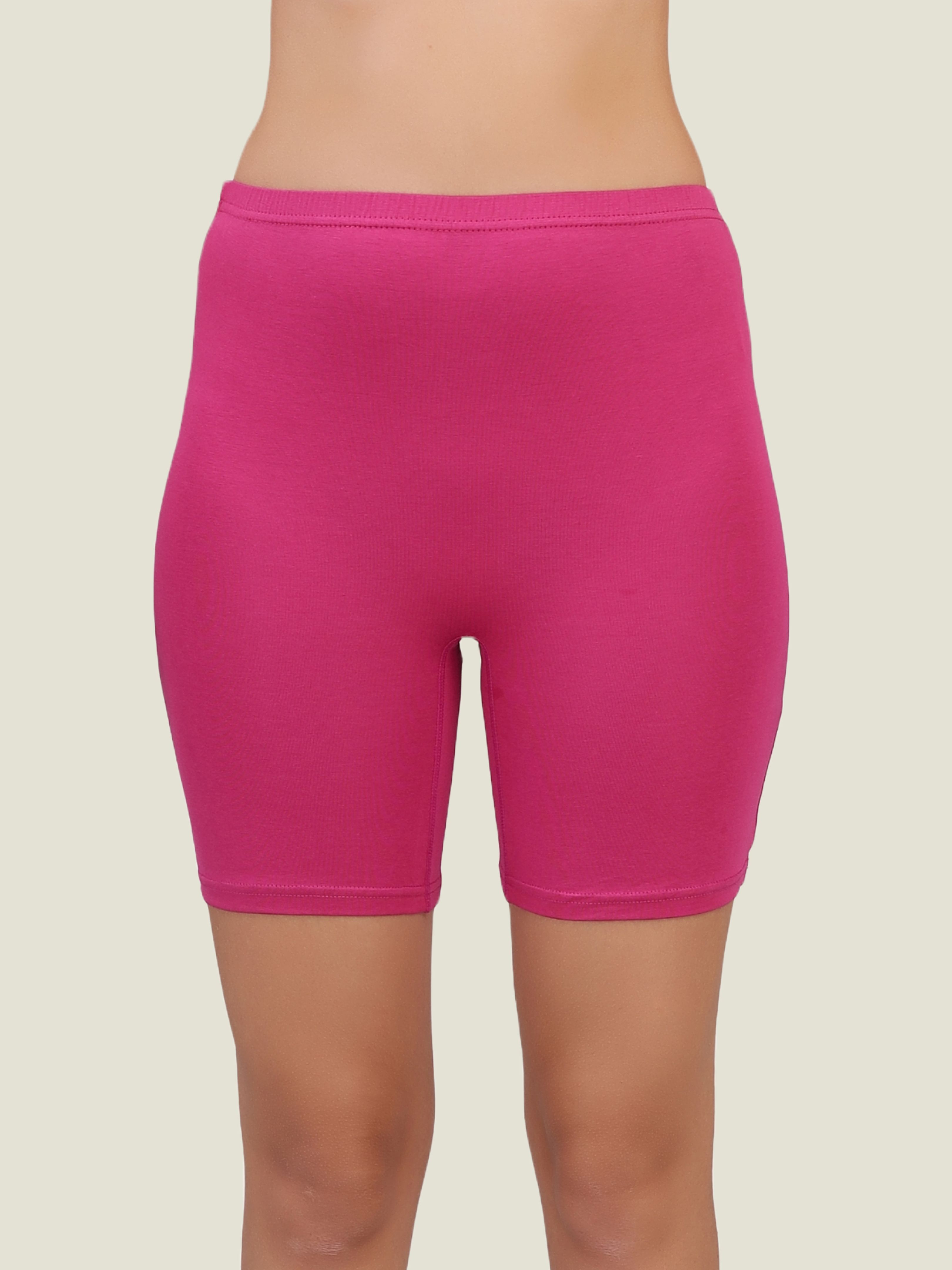 Solid Women Pink Cycling Shorts, Gym Shorts, Night Shorts, Regular Shorts, Running Shorts-image-46