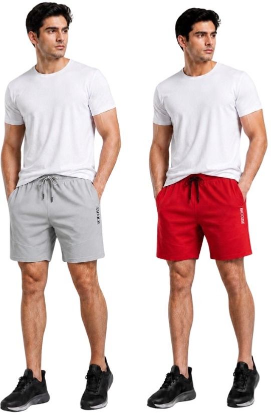 raciouse Solid Men Dark Blue, Dark Green Gym Shorts, Sports Shorts, Casual Shorts-picture-41