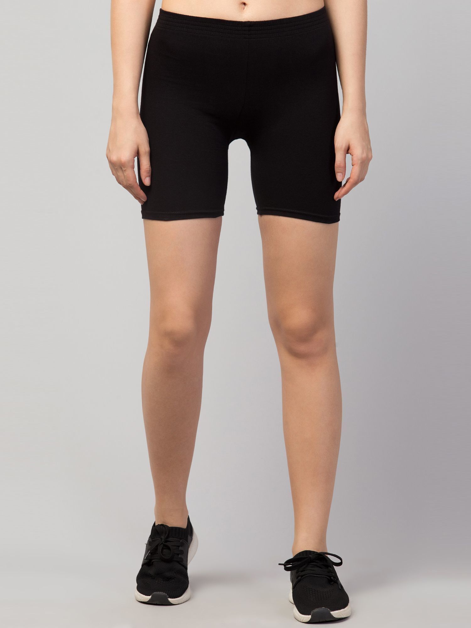 vishwakarm trend Solid Women Black Cycling Shorts-picture-25