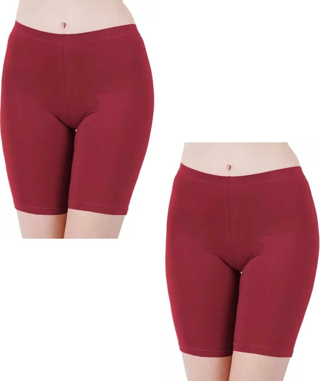 arla apparel Pack of 2 Solid Women Maroon Cycling Shorts-picture-24