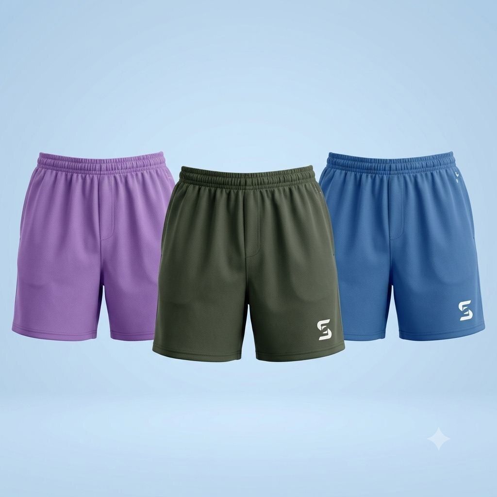 Self Design Women Light Blue, Green, Purple Boxer Shorts-image-31